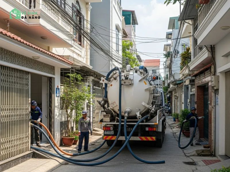 Dịch vụ hút hầm cầu uy tín - Vệ sinh Đà Nẵng